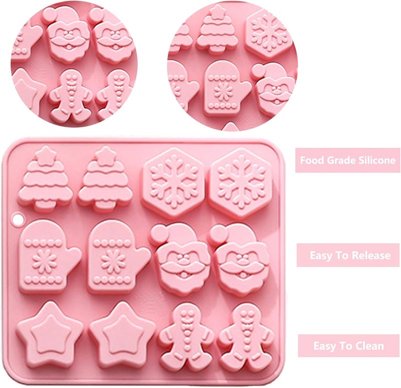 Copzievkae Christmas Silicone Chocolate Molds - Image 5
